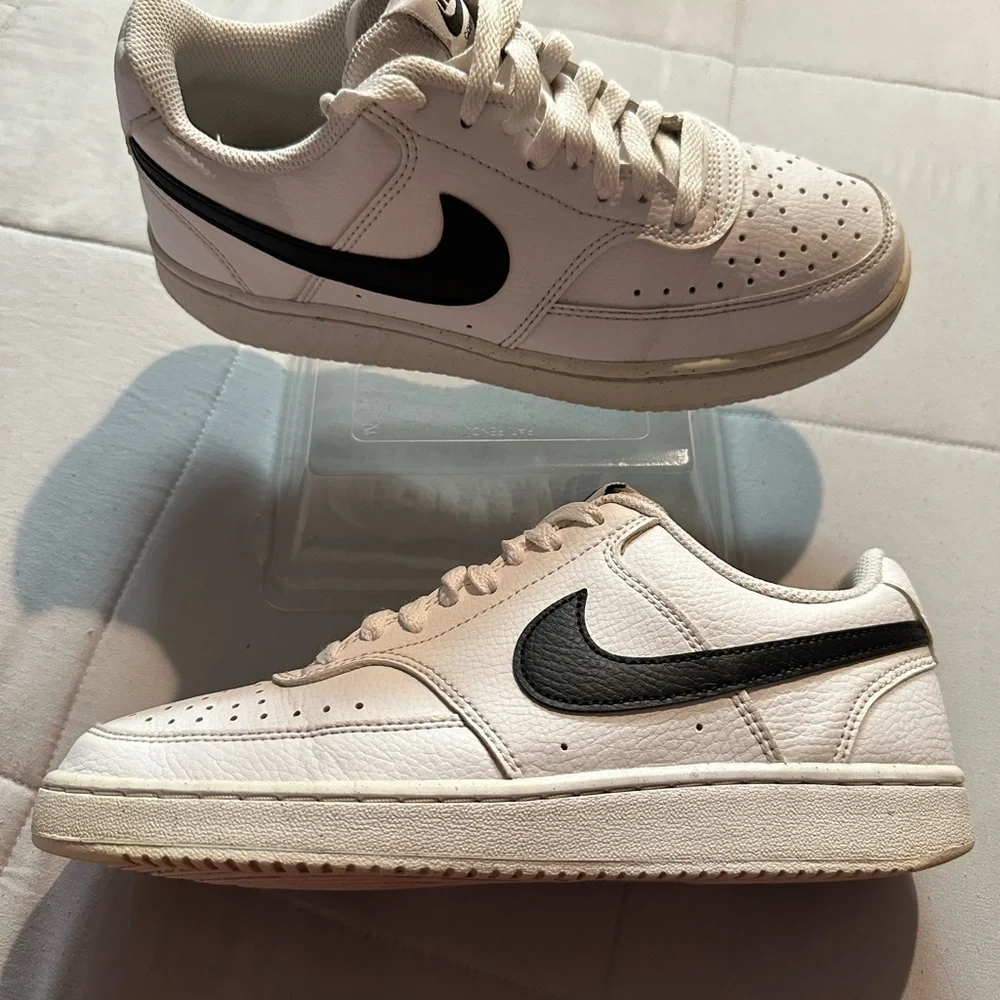 Nike Cream and Black Low-Top Sneakers